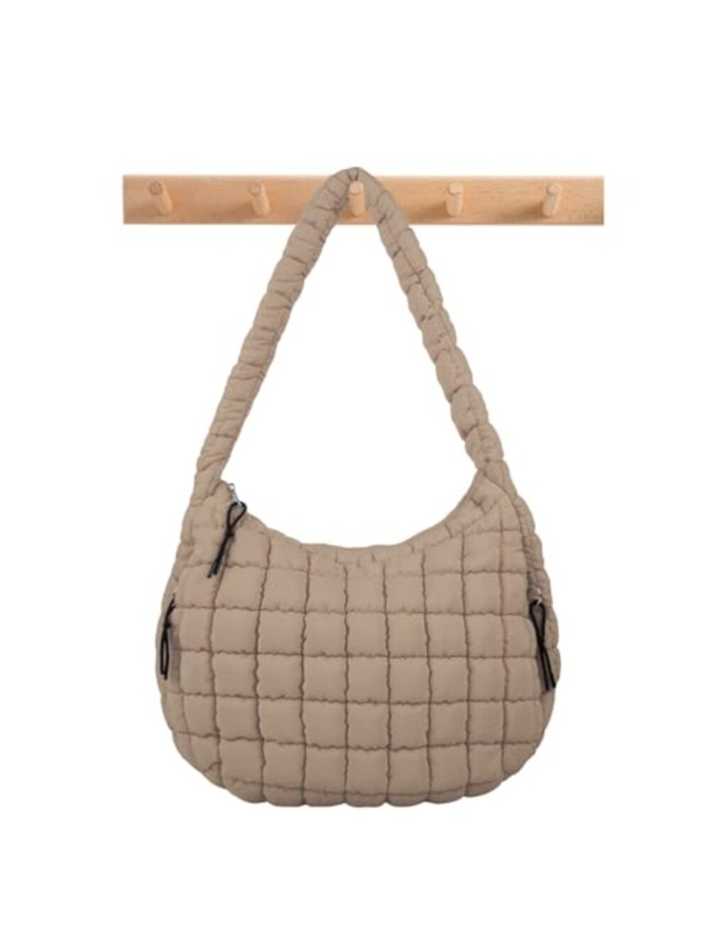 Quilted Puffer Tote Bag Nylon Crossbody Shoulder Hobo Handbag Travel Carryall